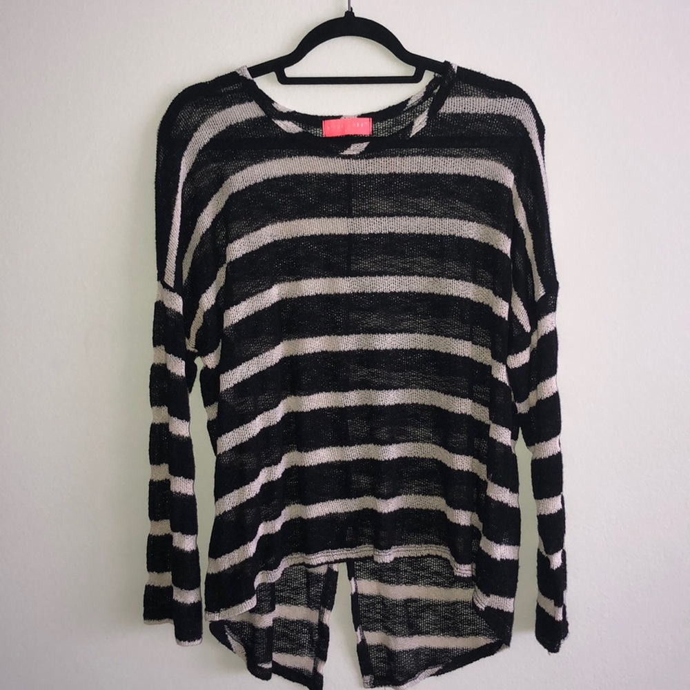Light striped knit sweater